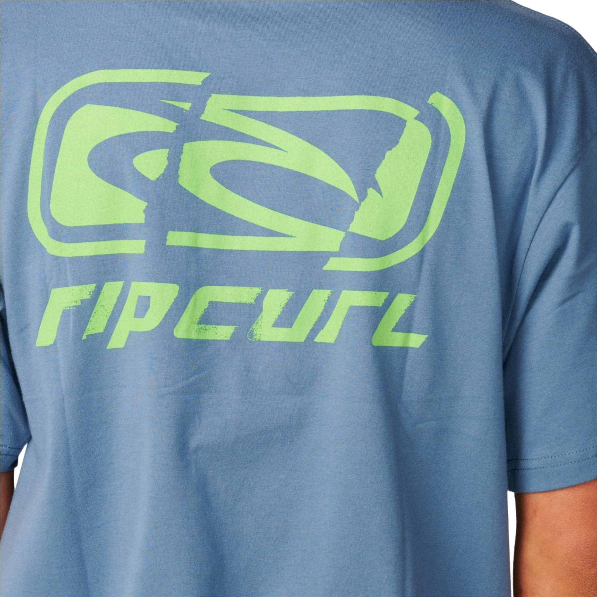 2026 Rip Curl Homem Arquivo Rasgado T-Shirt 12PMTE - Bluefin